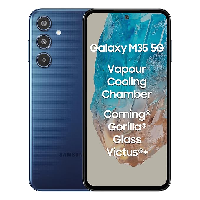 Samsung Galaxy M35 5G (Moonlight Blue,6GB RAM,128GB Storage)