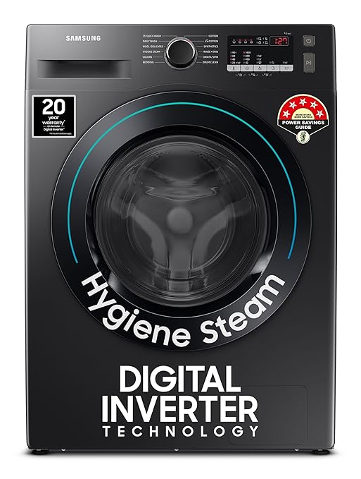 Samsung Hygiene Steam with Inbuilt Heater, Fully-Automatic Front Load Washing Machine