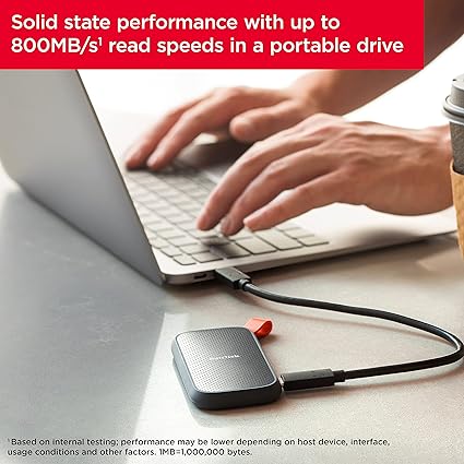 Sandisk 1TB Portable SSD, 800MB/s R, USB 3.2 Gen 2