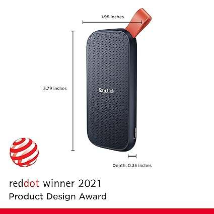 Sandisk 1TB Portable SSD, 800MB/s R, USB 3.2 Gen 2