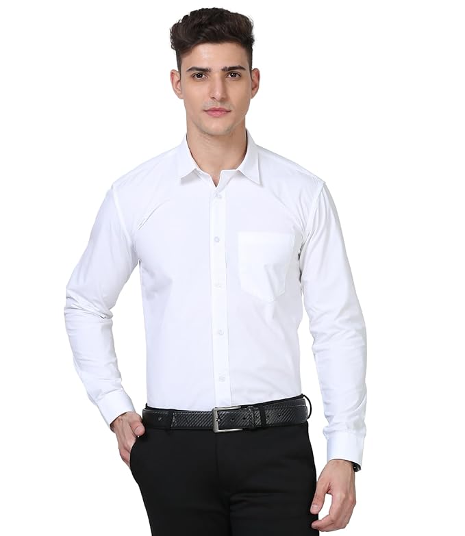 Scott International Shirt for Men, Solid Full Sleeves Shirt