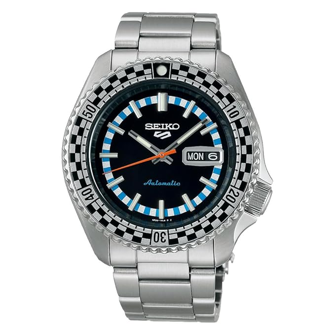 Seiko Stainless Steel Men 5 Sports Analogue Watch (Silver)