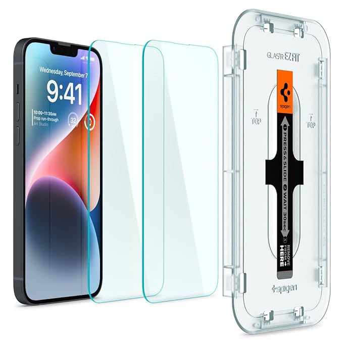 Spigen Ez Fit Tempered Glass Screen Protector For Iphone 14/13/13 Pro