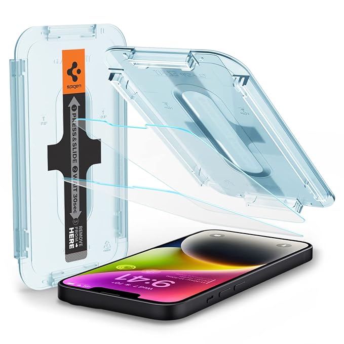 Spigen Ez Fit Tempered Glass Screen Protector Guard For Iphone 14/13/13 Pro