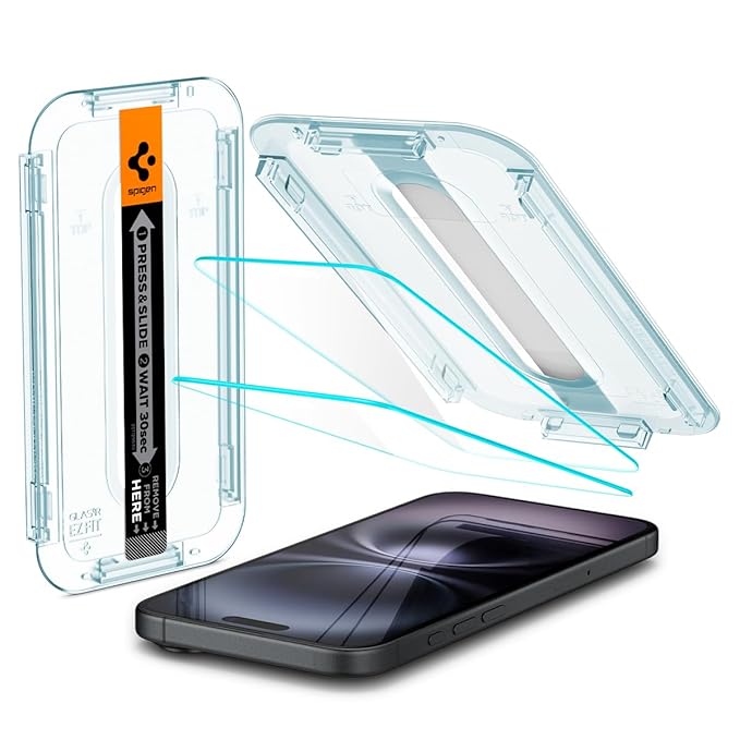 Spigen EZ Fit Tempered Glass Screen Protector Guard for iPhone 16