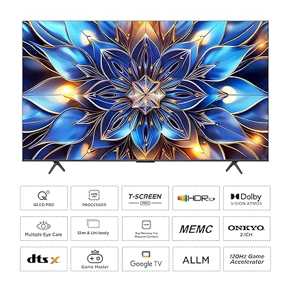 TCL 139 cm (55 inches) 4K Ultra HD Smart QLED Google TV