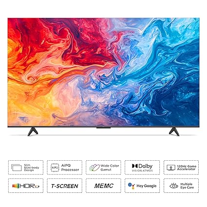 TCL 139 cm (55 inches) 4K Ultra HD Smart QLED Google TV