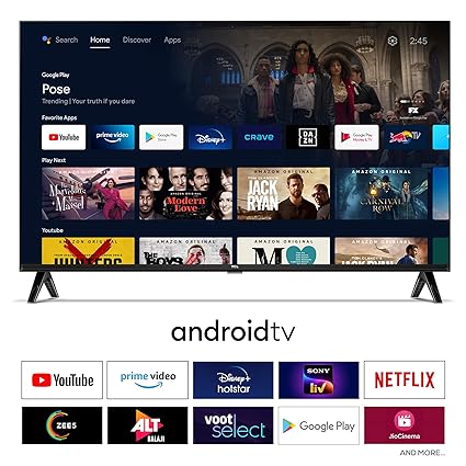 TCL 80.04 cm (32 inches) Metallic Bezel-Less HD Ready Smart Android LED TV