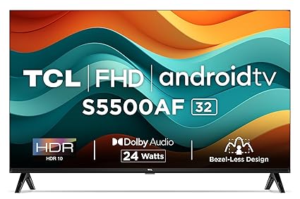 TCL 80.04 cm (32 inches) Metallic Bezel-Less S Series FHD Smart Android LED TV