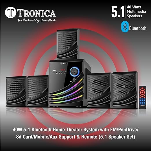 TRONICA Firefly 40W 5.1 Bluetooth Home Theater System