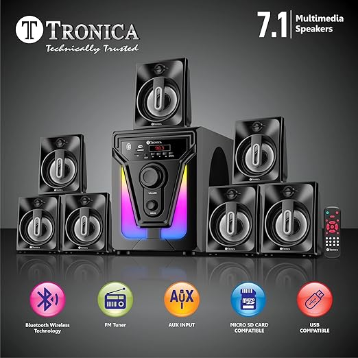 TRONICA PS07 Premium Series 7.1 Digital 60W Bluetooth Home Theater System