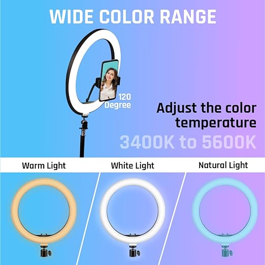 Tygot 10 Inches Big LED Ring Light for Camera