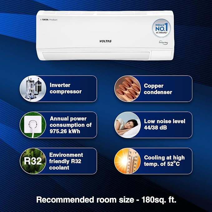 Voltas 1.5 ton 3 Star Inverter Split AC