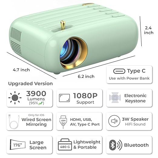 WZATCO Pixel Plus | Portable LED Projector