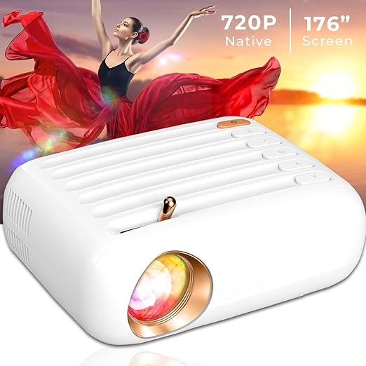 WZATCO Pixel | Portable LED Projector | Native 720p Full HD 1080P Support