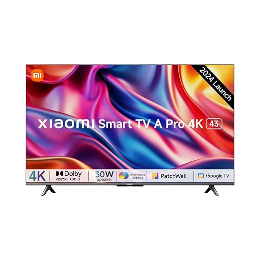 Xiaomi 108 cm (43 inches) A Pro 4K Dolby Vision Smart Google TV