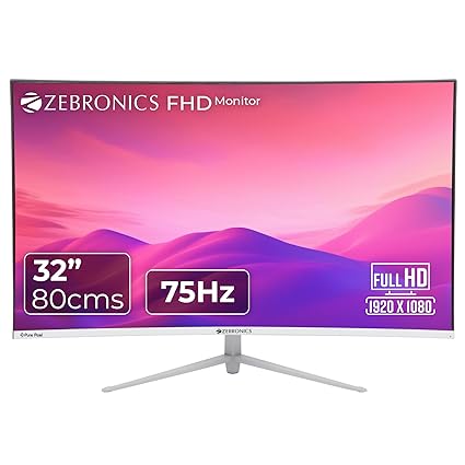 ZEBRONICS AC32FHD LED Curved 75Hz 1920x1080 Pixels FHD Resolution Monitor