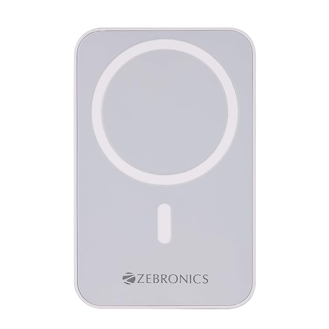 ZEBRONICS MW63 Wireless Power Bank, 10000 mAh, Rapid Charge, Magsafe