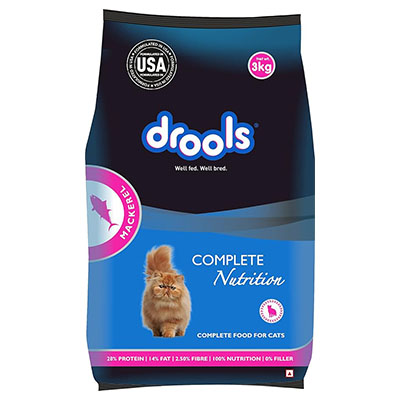 Drools Adult Dry Cat Food ,Mackeral Flavour 3kg Pack