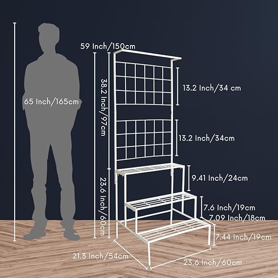 ecofynd Bloom Metal Planter Stand for Living Room, Plant Stand for Balcony