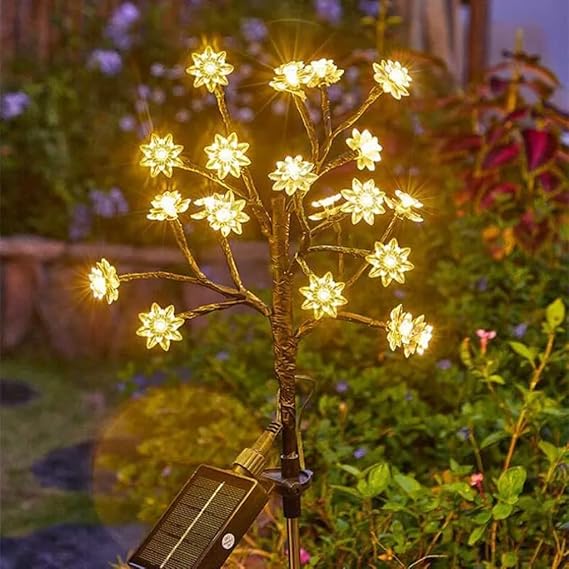 Homehop Solar Lights for Garden Outdoor Waterproof Decorative Flower Lamp