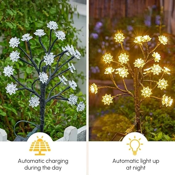 Homehop Solar Lights for Garden Outdoor Waterproof Decorative Flower Lamp