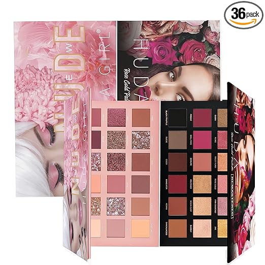 HUDA GIRL Beauty Rose Gold Remastered + Nude Edition Eyeshadow Palette