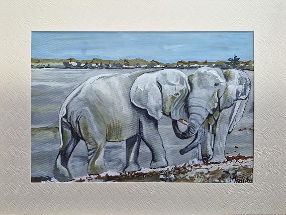 RangSangam Handmade Painting | Wildlife | Acrylic Painting on Textured Paper