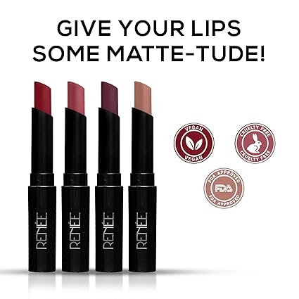 RENEE Very Matte - Pack of 4 Matte Lipsticks