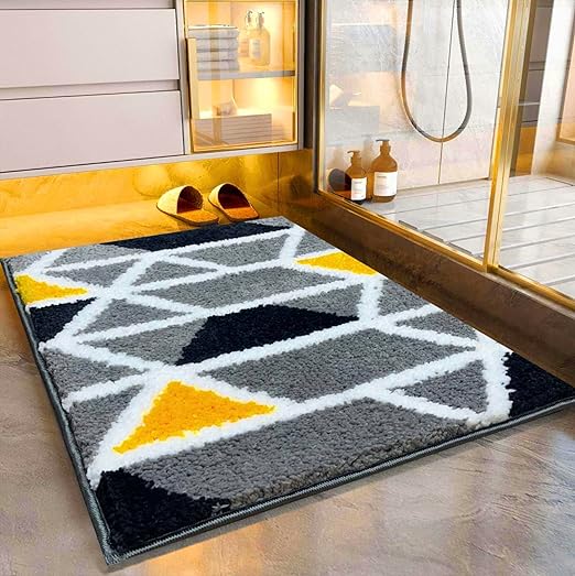 Roseate Mosaic Super Soft (40x60 cm) Microfibre 2000 GSM Bath Mat