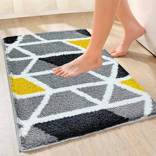 Roseate Mosaic Super Soft (40x60 cm) Microfibre 2000 GSM Bath Mat