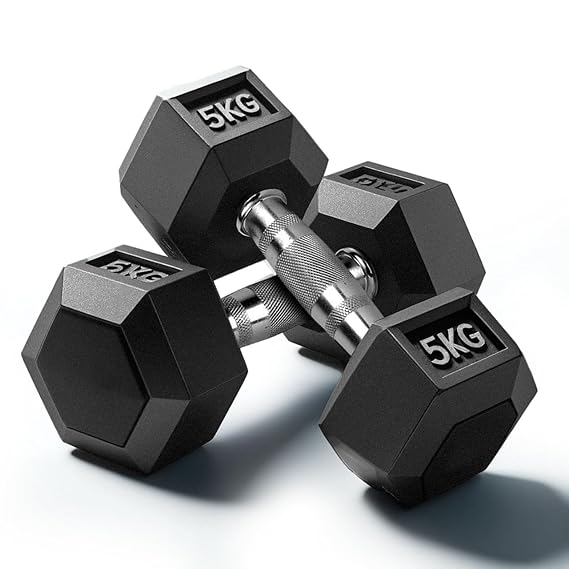 SLOVIC Dumbbells Set for Home Gym | 5 kg Dumbbells Set of 2