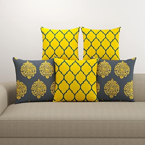 Trance Home Linen Cotton Cushion Covers Only for Sofa & Diwan