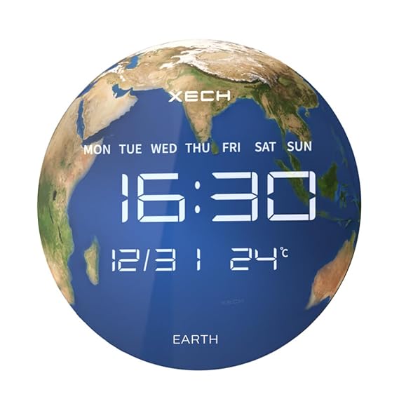 Xech Digital Wall Clock For Home Stylish Led Large Wall Clock